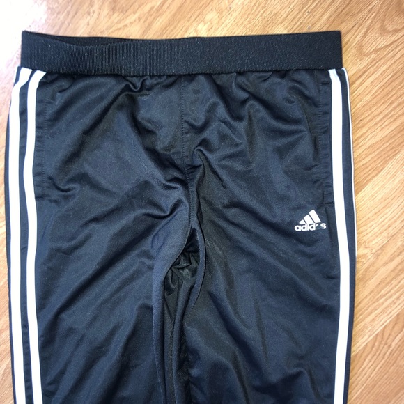ADIDAS Kids 16 Black Classic 3 Stripe Joggers Pants Sweatpants - Picture 5 of 8